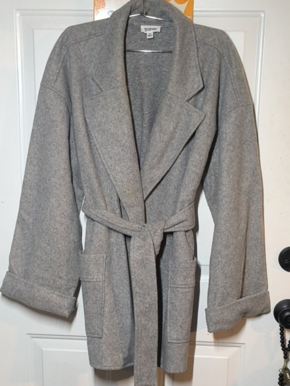 The Drop Gray Belted Trench Coat